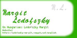 margit ledofszky business card